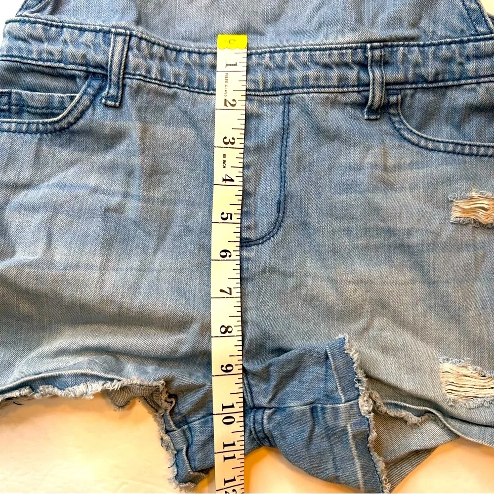The Children's Place Girl’s Blue Denim Jeans Romper Overalls Sleeveless Size 10